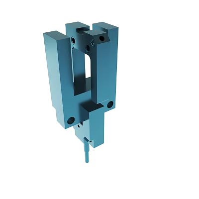 Blue Industrial Mechanical Component With Precision Holes And Structural Design 3d model