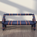 Public chair bench bench simple creative furniture outdoor indoor and outdoor special-shaped rest bench 3d model