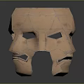Geometric Copper Helmet Design for Warrior Character and Mythical Creature