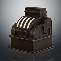 Vintage Commercial Cash Register With Classic Design And Metal Body Structure