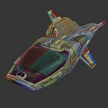Futuristic Cosmic Spaceship With Streamlined Metallic Body And Detailed Cockpit Structure
