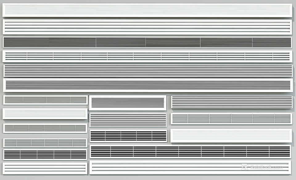 Modern Air Conditioner Vent Grille Designs With Various Patterns And Styles 3d model 