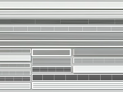 Modern Air Conditioner Vent Grille Designs With Various Patterns And Styles 3d model