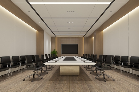 Modern Meeting Room Meeting Table and Chair 3d model