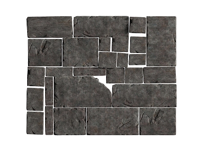 Modern Green Slab Path Stone Path Slab Ting Step 3d model