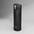 Black Vacuum Insulated Cup With Press Button Lid For Thermal Retention