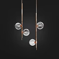 Modern Designer Pendant Lights With Geometric Shapes Glass And Metal Elements