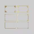 Ornate Golden Carved Frames With Intricate Patterns And Decorative Designs 3d model