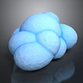 Soft Blue Cloud Shaped Decorative Pillow for Home Living Room with Textured Surface