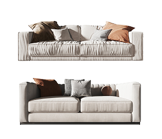 modern double sofa 3d model