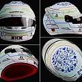Industrial Equipment Racing Helmet With Multi Angle Design And Branded Logos