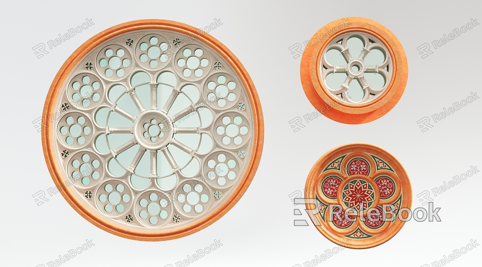 European-style window grilles cut-out window round window grilles round window model