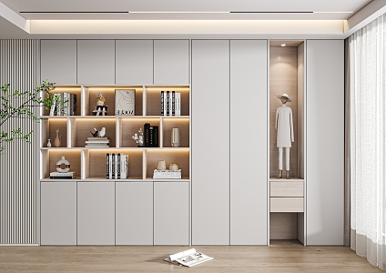 Modern bookcase 3d model