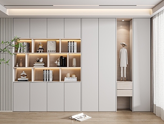 Modern bookcase 3d model