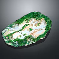 Realistic 3D Terrain Model With Green Vegetation Water Bodies And Natural Landforms