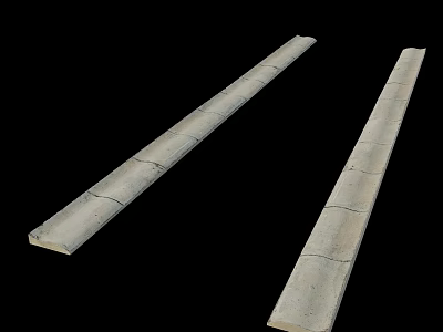 Road Infrastructure Concrete Long Segmented Curb Stones For Urban Construction 3d model