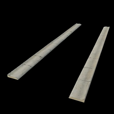 Road Infrastructure Concrete Long Segmented Curb Stones For Urban Construction 3d model