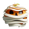 Cartoon Style Mummy Halloween Style Mummy Pumpkin Halloween Pumpkin Halloween Scene 3d model