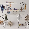 modern shelf clothing 3d model