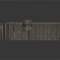 3D Wooden Scene Components With Irregular Shapes Textured Surfaces And Container Like Parts