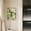 Elegant Walk in Closet Interior With Green Cabinets Glass Doors And Hanging White Shirts