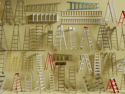 Different Styles of Hardware Tools Ladders for Multipurpose Home and Professional Use 3d model