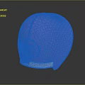 Purple Tactical Weapon Helmet With Gold Accents Textured Surface And Strap Design