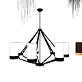Various Modern Chandelier Designs Featuring Feather Multiple Lights And Geometric Shapes 3d model