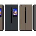 Haier Smart Refrigerators With Digital Display Screens And Various Modern Color Designs