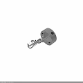 Silver Metal Chuck with Circular Body Holes and Bolts for Machinery
