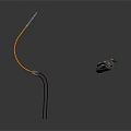 Black Cables And Short Yellow Gray Wires Displayed On White Background