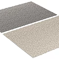 Square Woven Carpet In Light Beige With Textured Pattern For Home Decoration 3d model