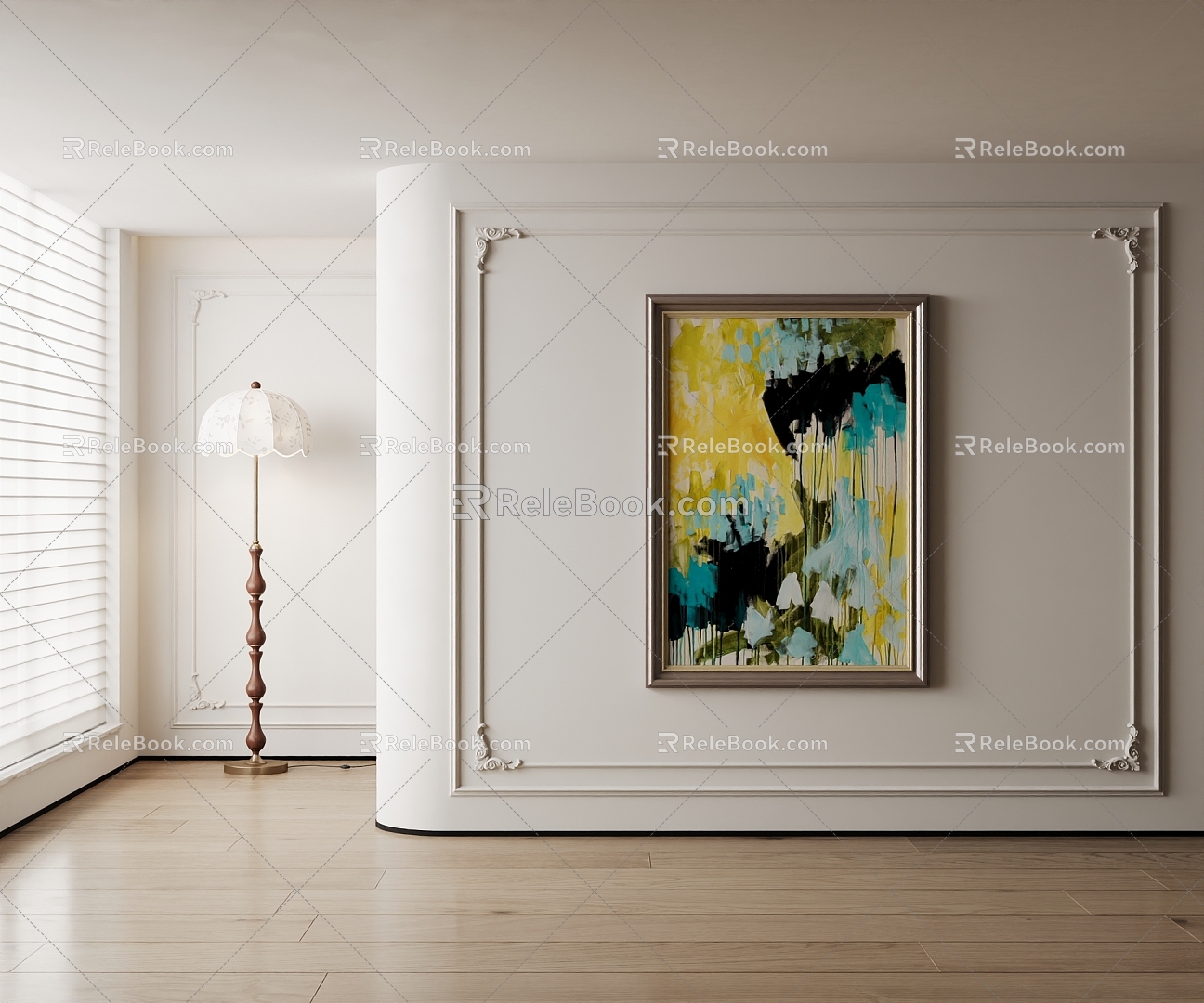 American decorative painting 3d model