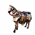 Intricately Decorated Horse With Ornate Saddle And Vibrant Artistic Details