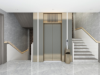 modern elevator 3d model