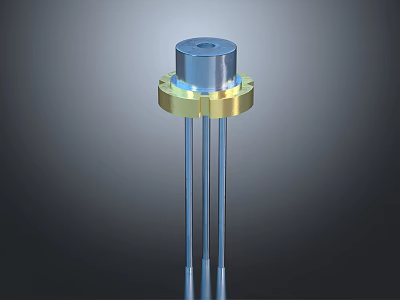 Modern Metal Storage Shelf With Gold Accent Ring And Three Support Poles 3d model