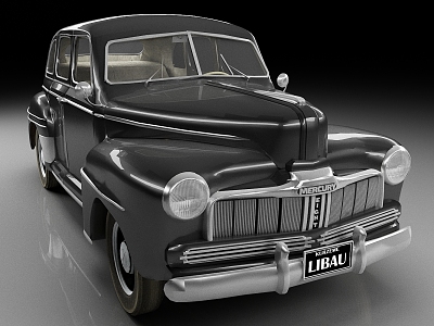 Ford Mercury 1948 Car Sedan Vintage Car Vintage Car 3d model