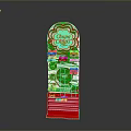 Chirpy Chicks Red Display Stand With Multi Tiered Shelves For Merchandise
