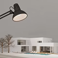 Commercial Equipment Modern Black Desk Lamp For Architectural Model Lighting
