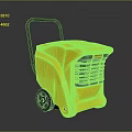 Bright Yellow Mobile Kitchen Appliance With Wheels Handle And Modern Design 3d model