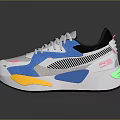 PUMA Multicolor Sports Shoes With Modern Design Reflective Details And Cushioned Sole