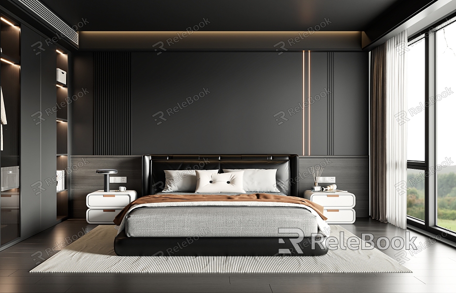 Minotti double bed model