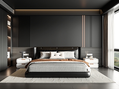 Minotti double bed model