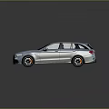 Silver Modern Station Wagon With Black Roof Sporty Rims And Front Grille Design