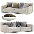 Poliform Paris Seoul two-seat sofa 3d model