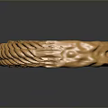 Elegant Shiny Gold Braided Ring With Intricate Texture For Daily Accessory