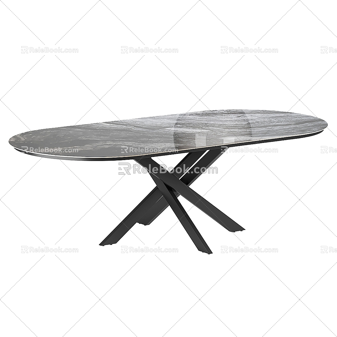 Modern Simple Dining Table Dining Table Table Simple Table Marble Table 3d model