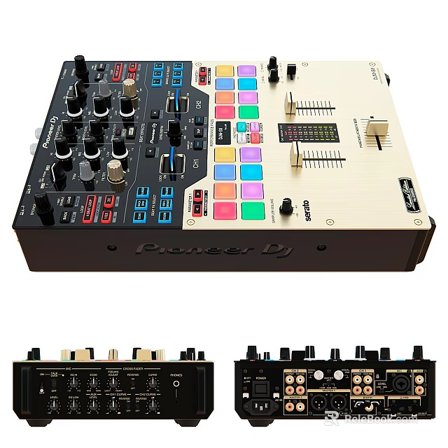 Pioneer DJ Mixer Featuring Multiple Knobs Colorful Buttons Faders And Control Panel 3d model 
