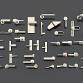 Modern Door Handle Hardware Handle 3d model