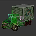 Vintage Green Lipton Brand Enclosed Cargo Truck With Classic Design